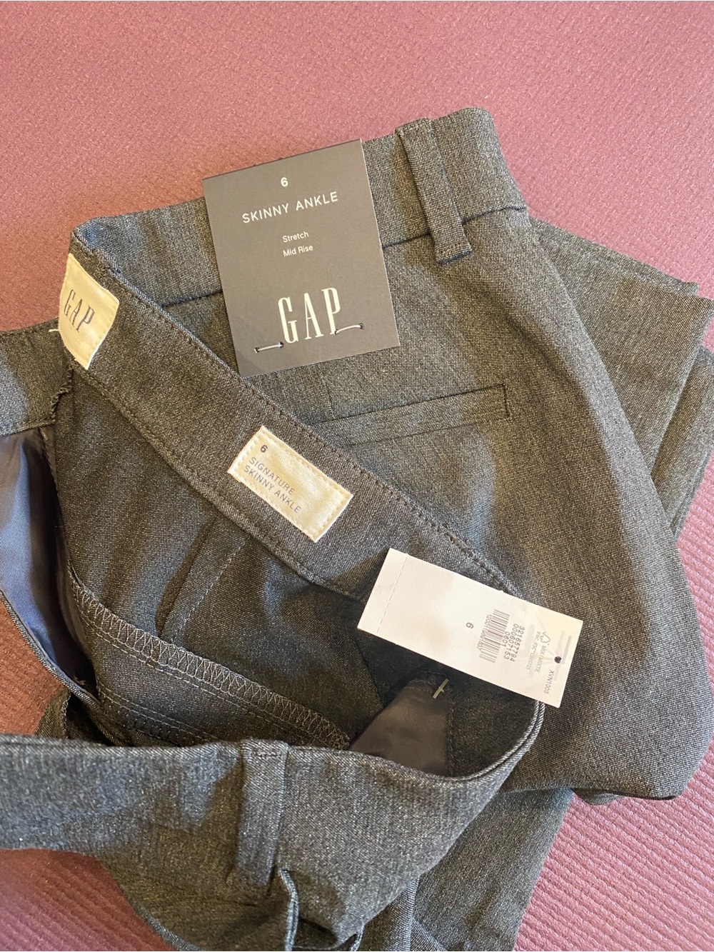 GAP Skinny Ankle Pants - Charcoal